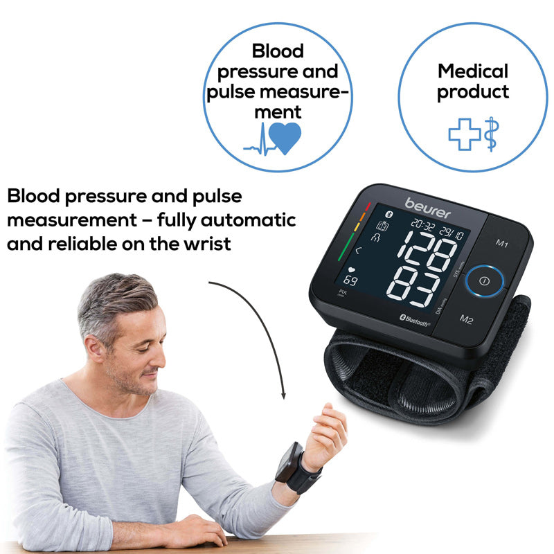 Bluetooth® wrist blood pressure monitor BC 54