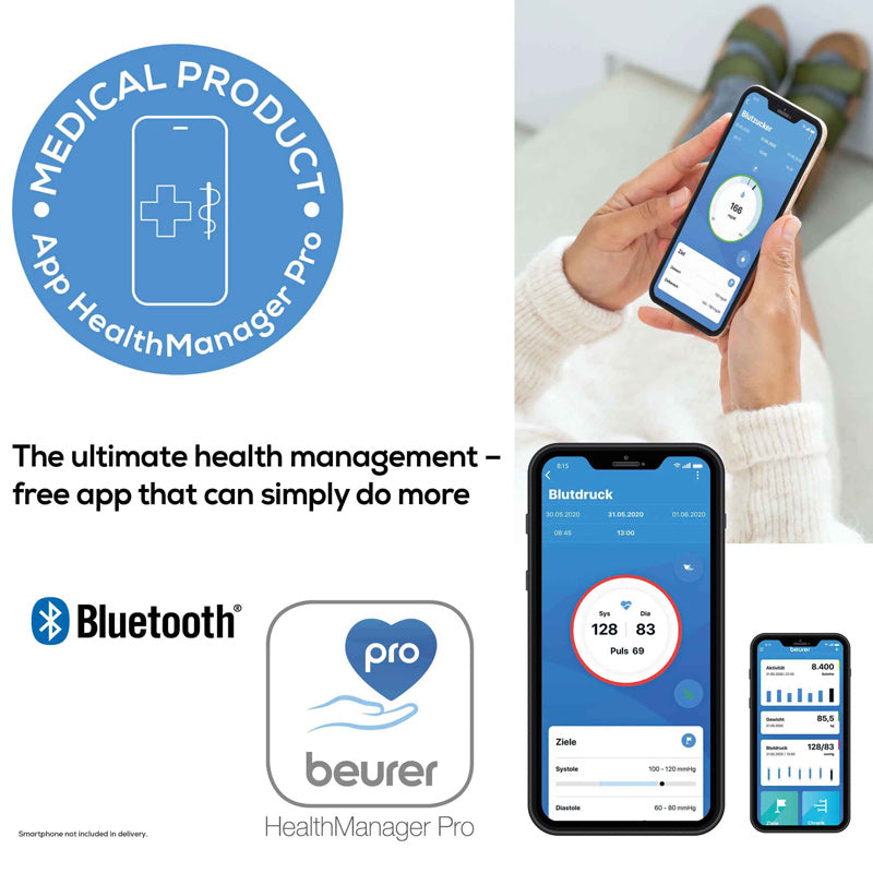 Bluetooth® wrist blood pressure monitor BC 54