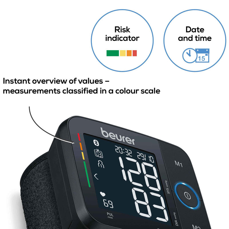 Bluetooth® wrist blood pressure monitor BC 54