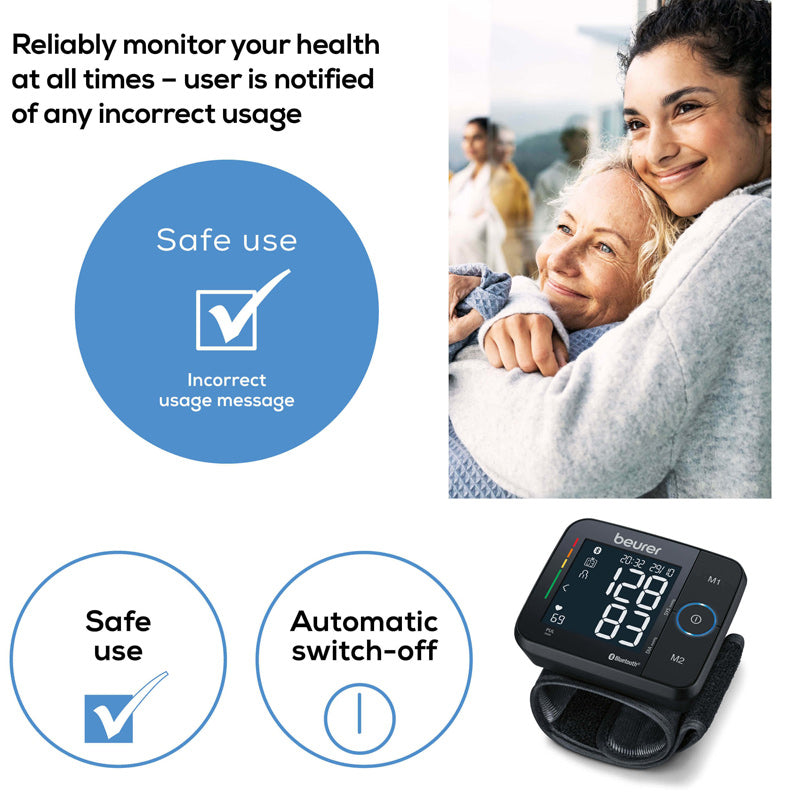 Bluetooth® wrist blood pressure monitor BC 54