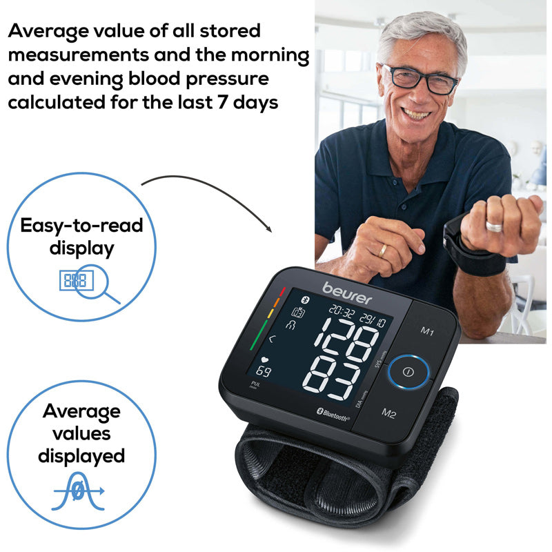 Bluetooth® wrist blood pressure monitor BC 54