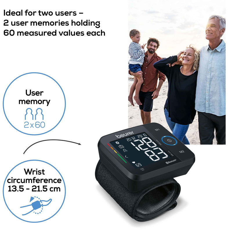Bluetooth® wrist blood pressure monitor BC 54