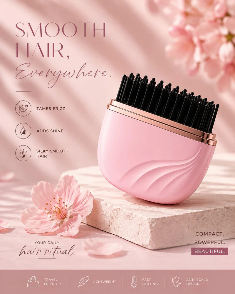 Portable Mini Hair Straightener - Salon-Smooth Hair!